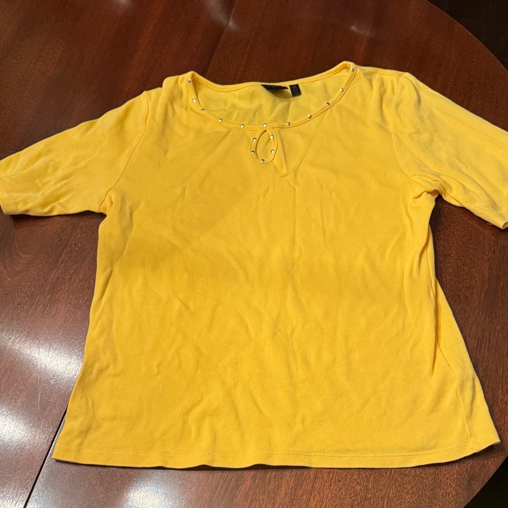 Rafaella Yellow Women's Top L